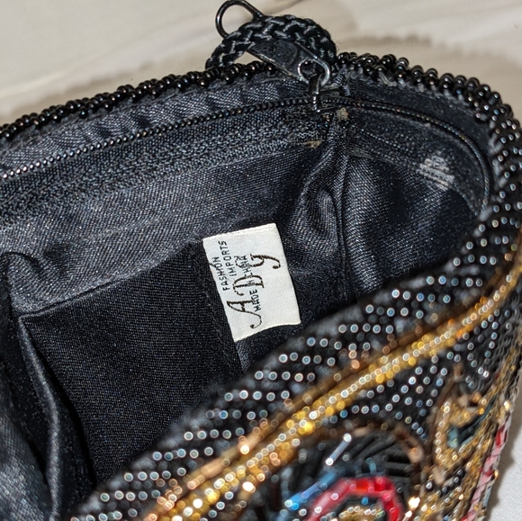 Vintage Fully Beaded Sparkling Purse Clutch or Shoulder Bag - Picture 5 of 14